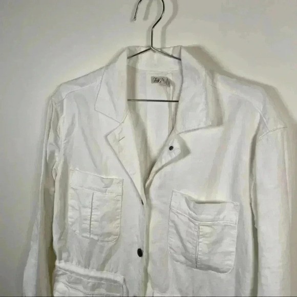 Faherty White Linen And Cotton Utility Jacket - Picture 4 of 9